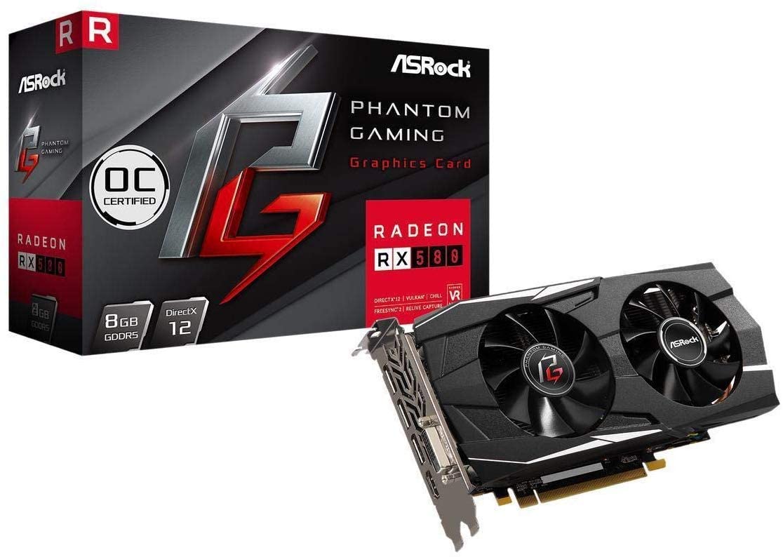 כרטיס מסך – ASRock Phantom Gaming D Radeon RX 580 DirectX 12 RX580 8G OC 8GB 256-Bit GDDR5 P