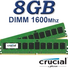 Crucial DIMM 8GB DDR3L 1600Mhz 240pin 1.35V/1.5V