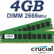 Crucial DIMM 4GB DDR4 2666Mhz