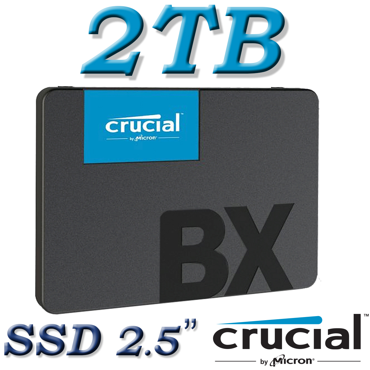Crucial SSD 2TB BX500 3D NAND SATA 2.5