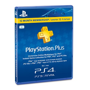 כרטיס מנוי לרשת לשנה 365 Sony PS4 Playstation PLUS